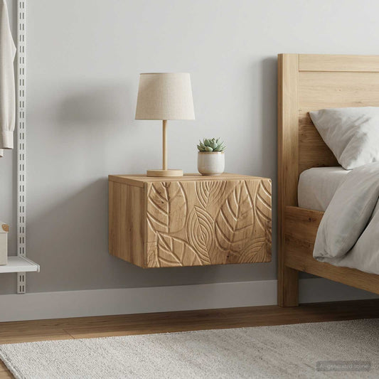 Wall-Mounted Side Table 34.5 x 33 x 20 cm Artisan oak