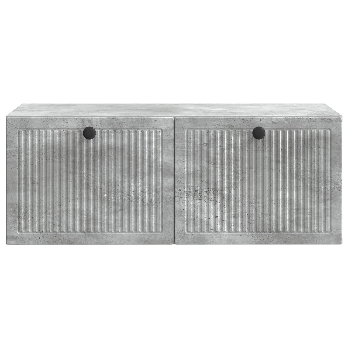 The TV cabinet concrete grey shown from a slightly elevated front angle
