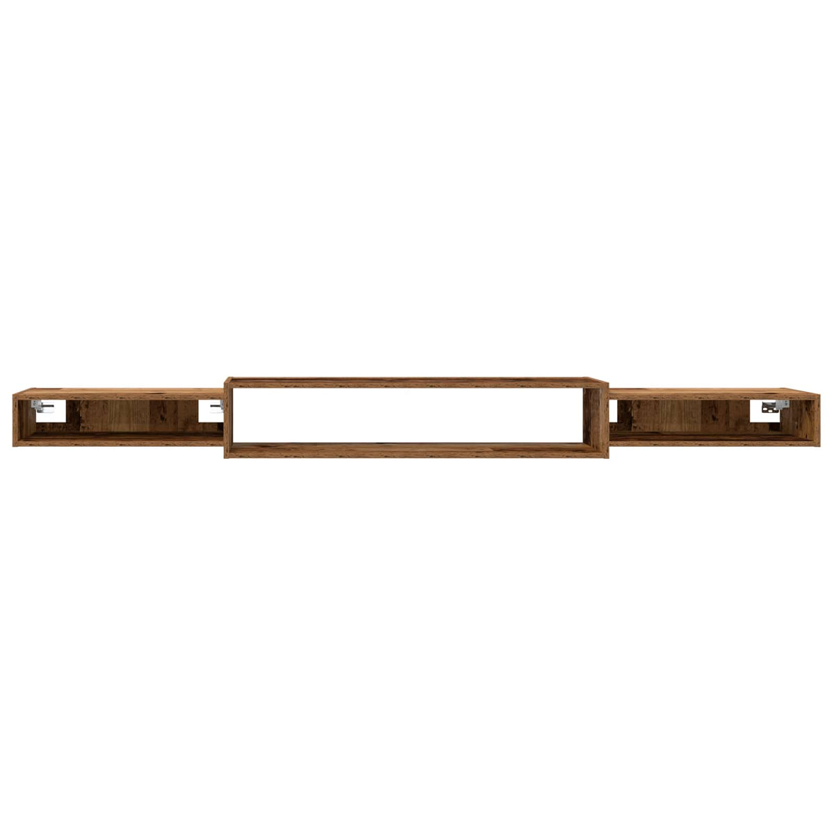 wall-mounted TV cabinet shown from the front with a white background