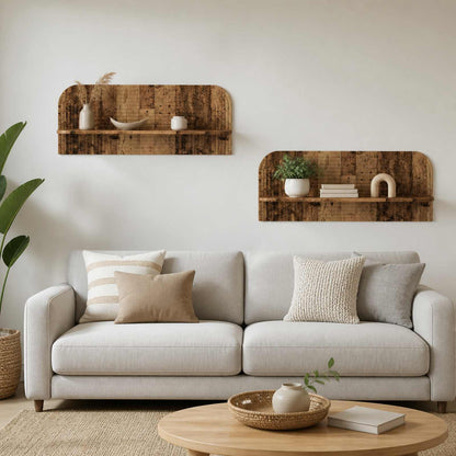 Wall Shelf 2 pcs Old Wood Engineered Wood
