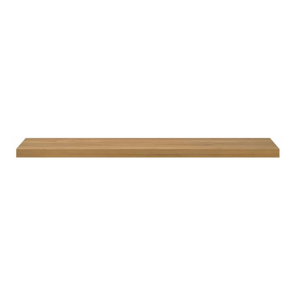 A plain brown wall shelf isolated on a white background