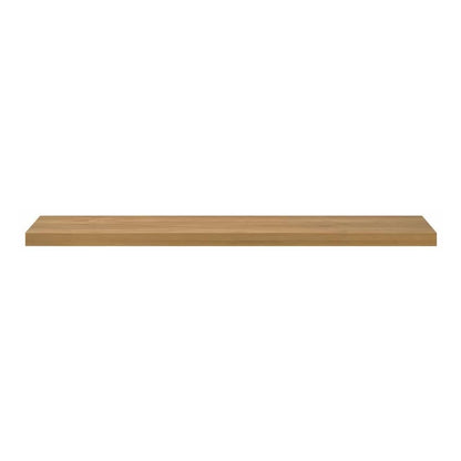 A plain brown wall shelf isolated on a white background