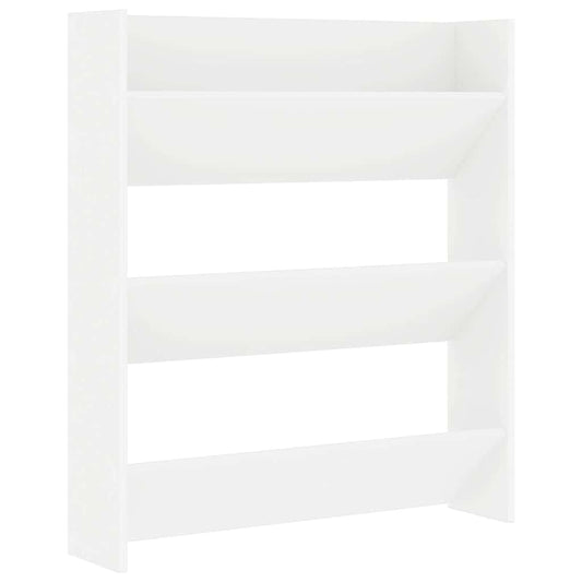 The white shoe organiser with four shelves