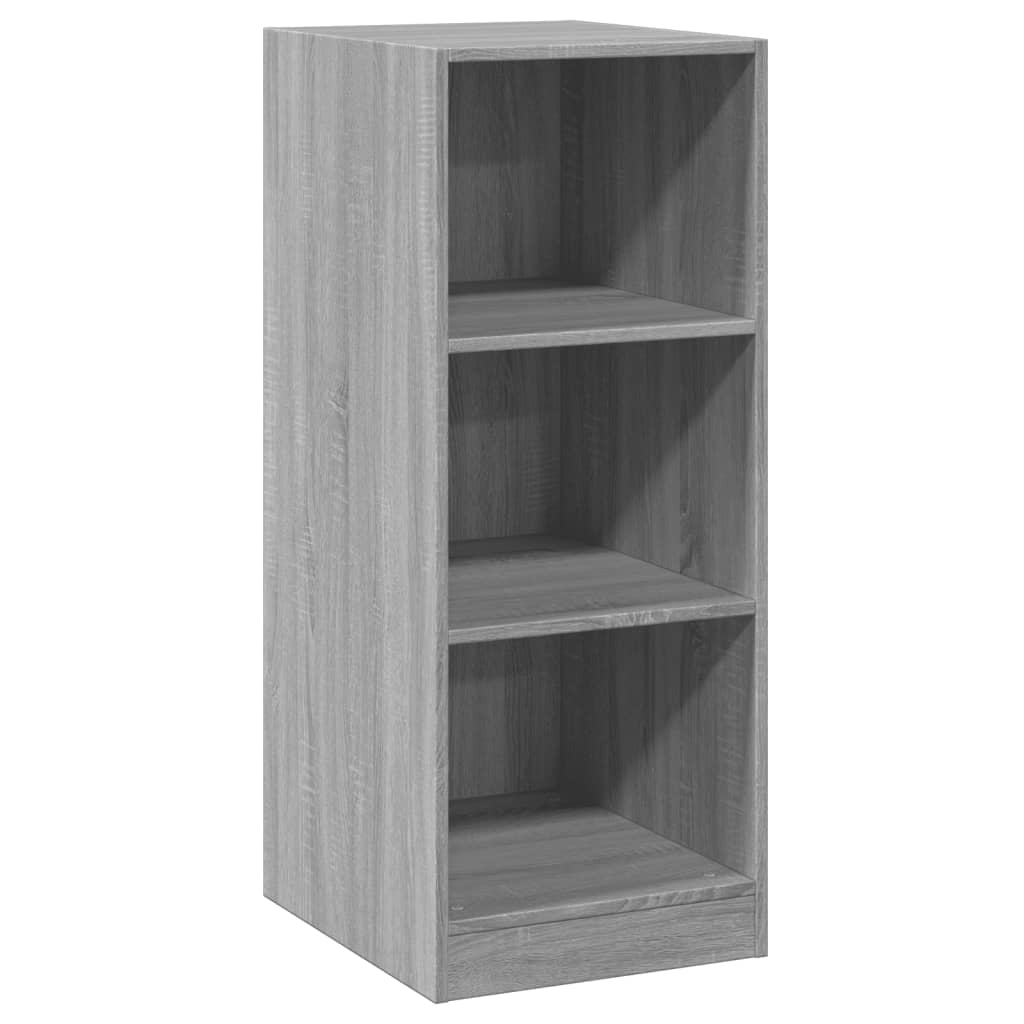 The open wardrobe unit showing three empty shelves against a plain white background