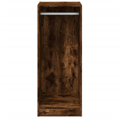 The tall narrow wardrobe with a hanging rail and shelf