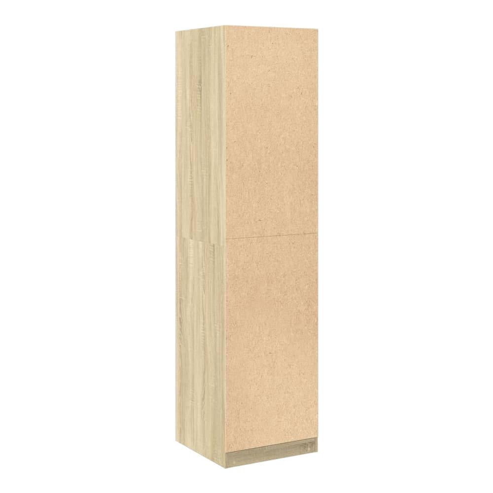 The side of the wardrobe showing its construction