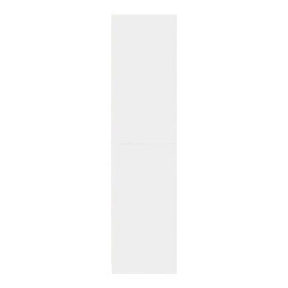 The side of the white wardrobe