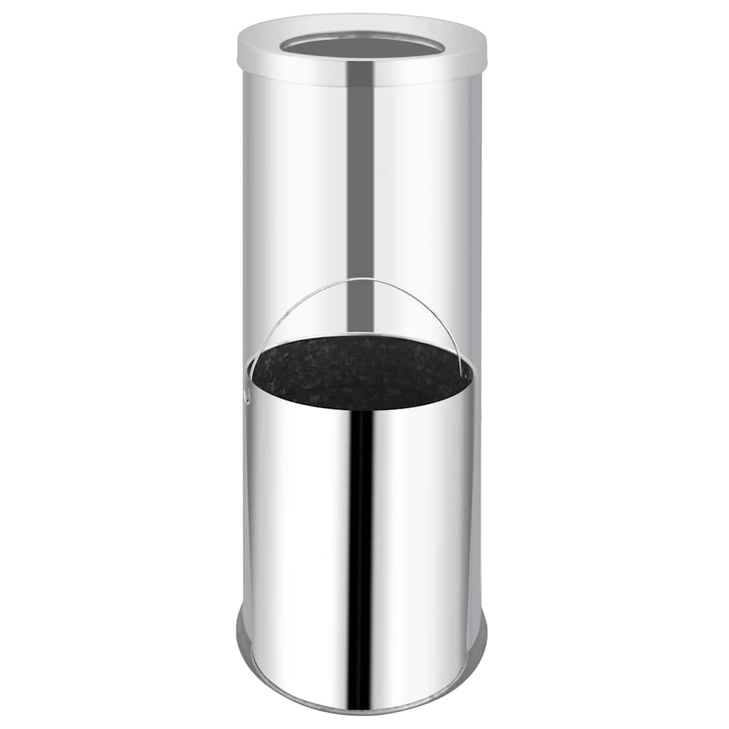 The waste bin with a transparent upper section showing the inner bucket inside