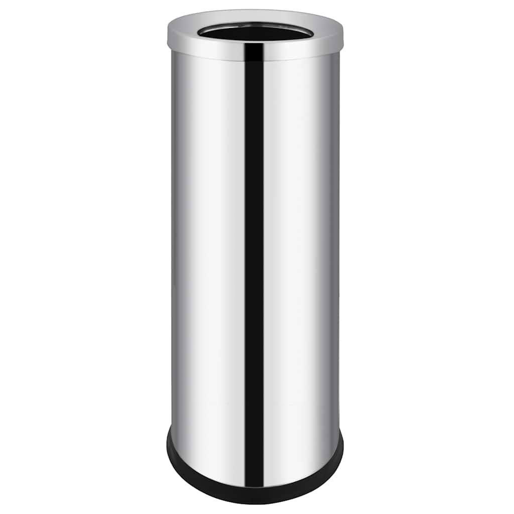 vidaXL Waste Bin Hotel Stainless Steel 32 L standing on a plain white background