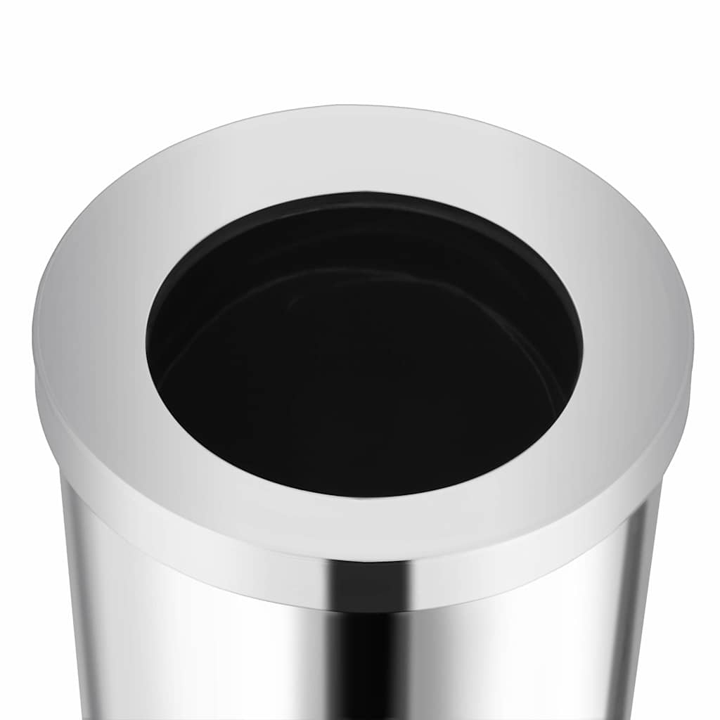 A close-up of the circular opening at the top of the waste bin