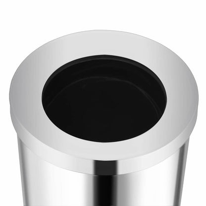 A close-up of the circular opening at the top of the waste bin