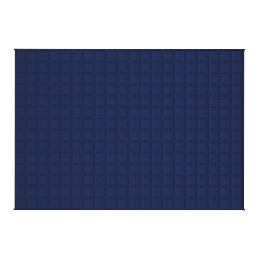 the blue weighted blanket spread out flat