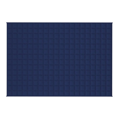 the blue weighted blanket spread out flat