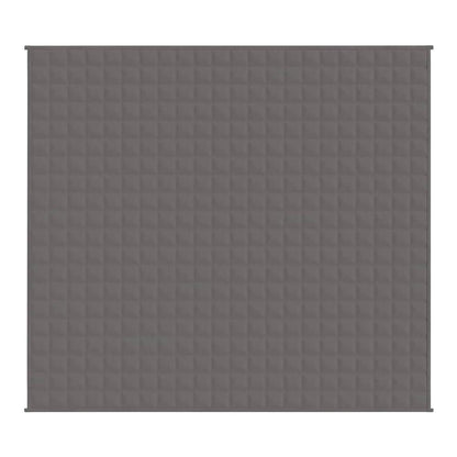 Flat grey weighted blanket showing quilted pattern