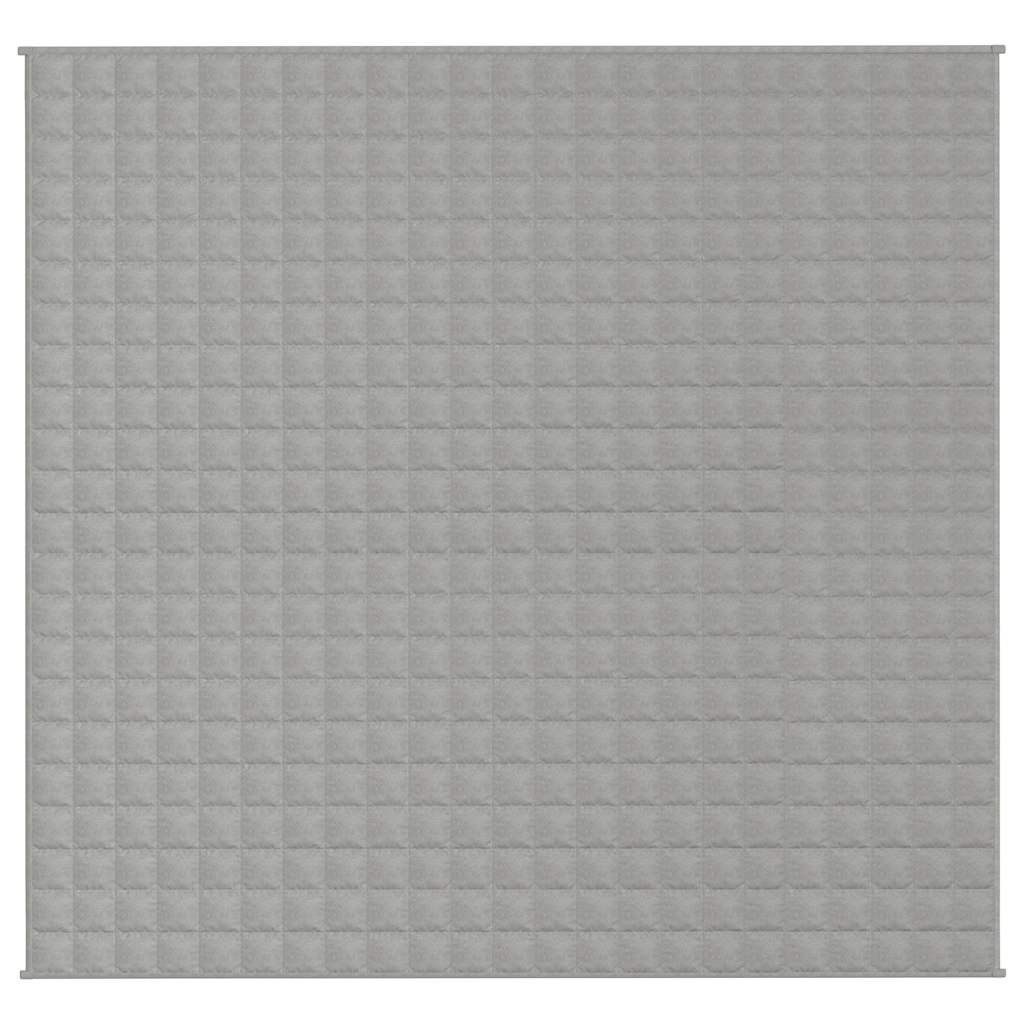 grey weighted blanket spread out flat showing quilted pattern