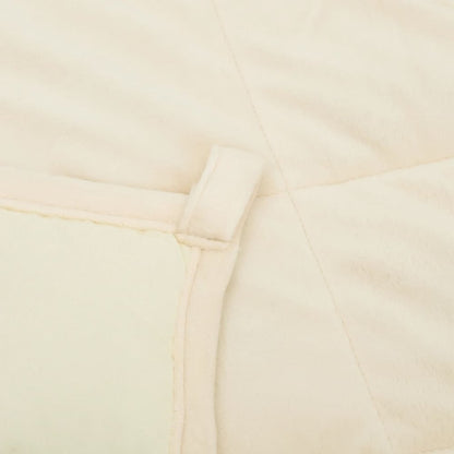 Close up of the corner of a weighted blanket