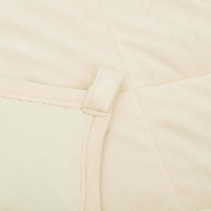A close-up of the seam and corner of the weighted blanket