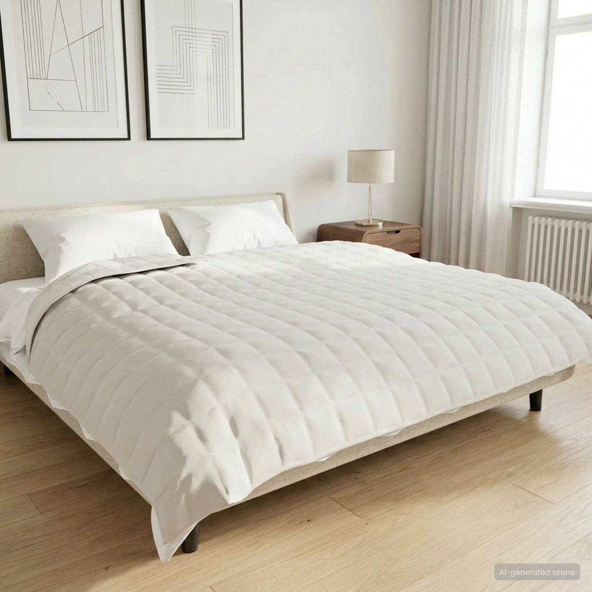 Weighted Blanket White Cotton
