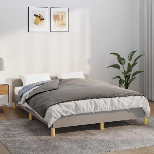 vidaXL Weighted Blanket with Cover Grey 9 kg Fabric spread out on a bed in a bright bedroom
