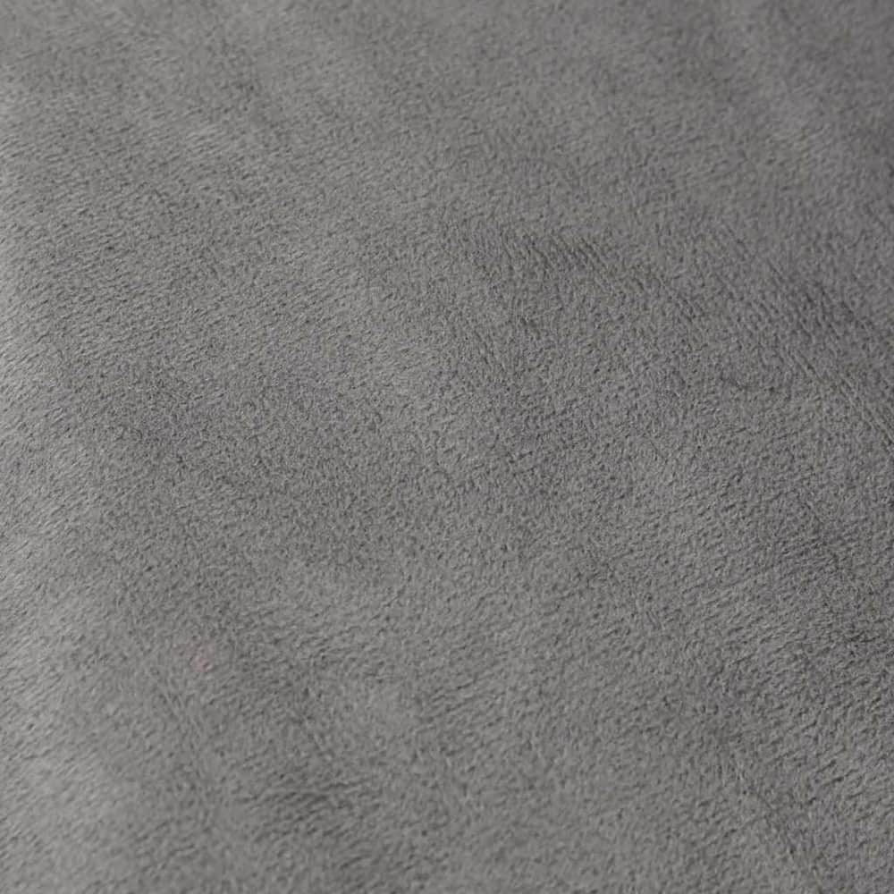 close up of the grey weighted blanket fabric texture