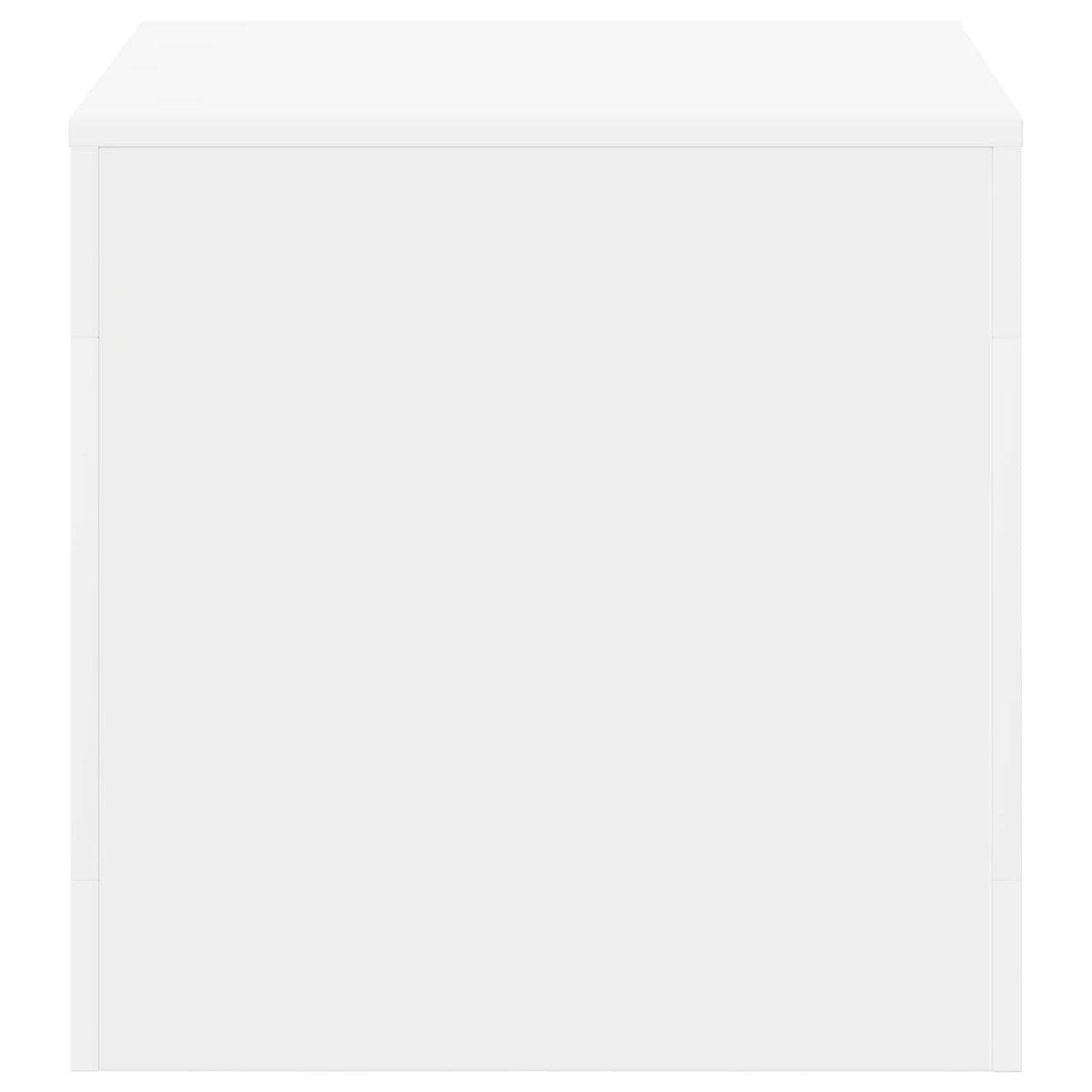 Plain white coffee table from the front