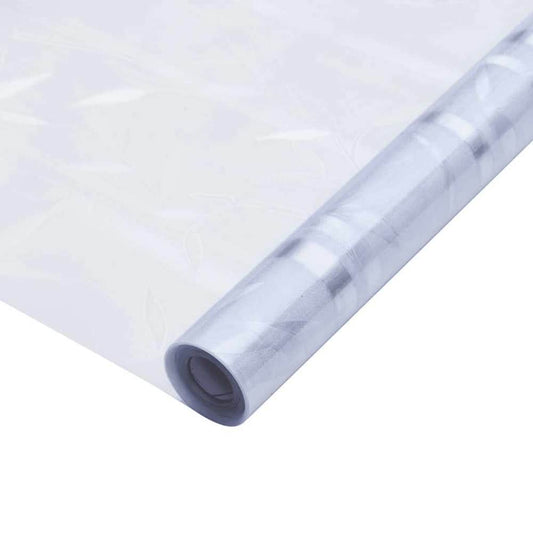 Close up of the frosted bamboo pattern on the window film roll
