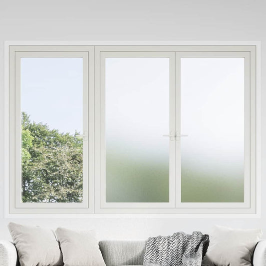 vidaXL Window Films Frosted White PVC applied to a window, showing frosted privacy effect