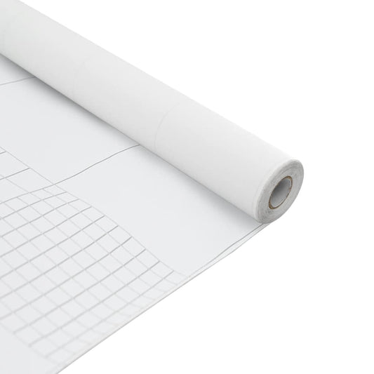 Roll of frosted white PVC window film with grid lines on the backing paper