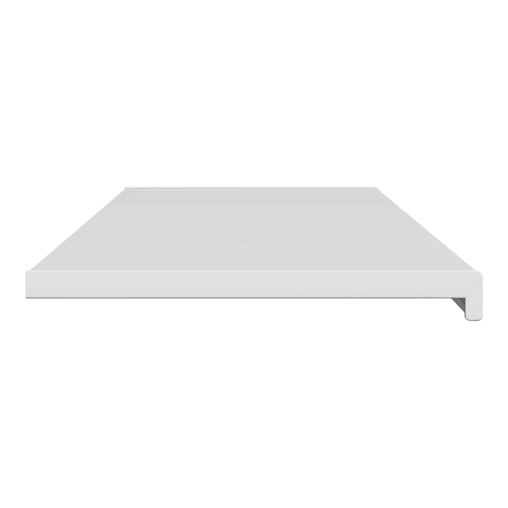 Close-up view of the edge of a white PVC window sill