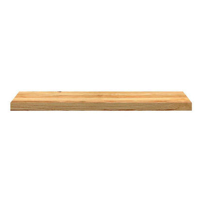 A single light brown wooden window sill shown from the front