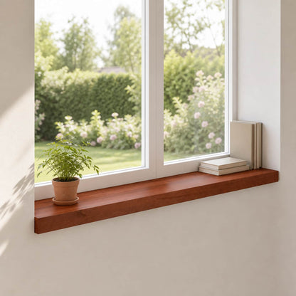 Window Sills 2 pcs Solid Beech Wood Depth 15 cm Brown 100 cm