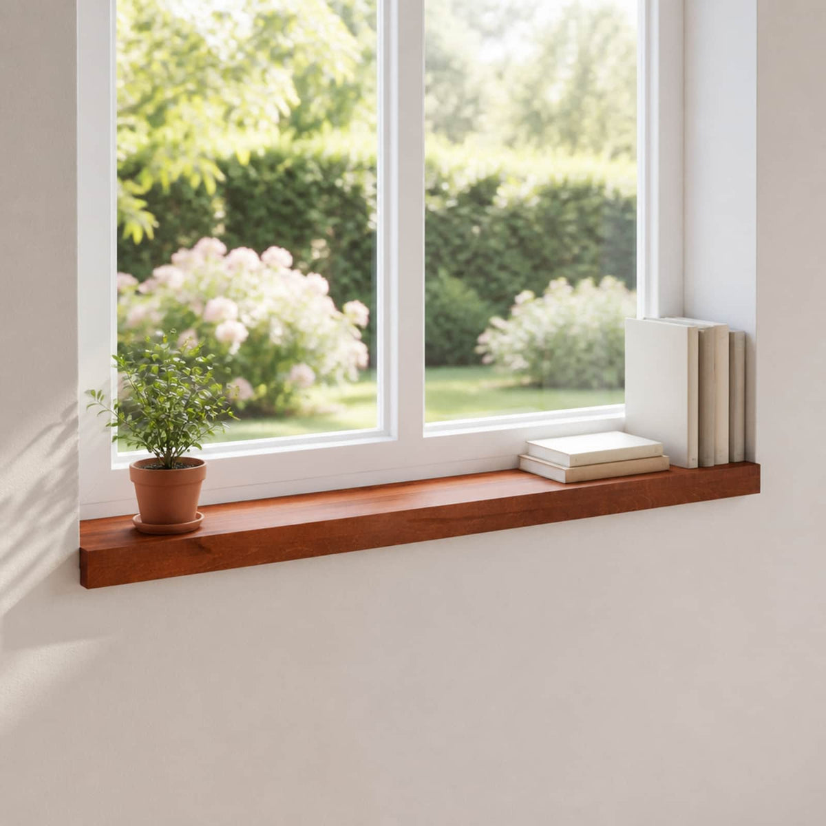 Window Sills 2 pcs Solid Beech Wood Depth 20 cm Brown 80 cm