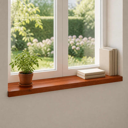 Window Sills 2 pcs Solid Beech Wood Depth 25 cm Brown 70 cm