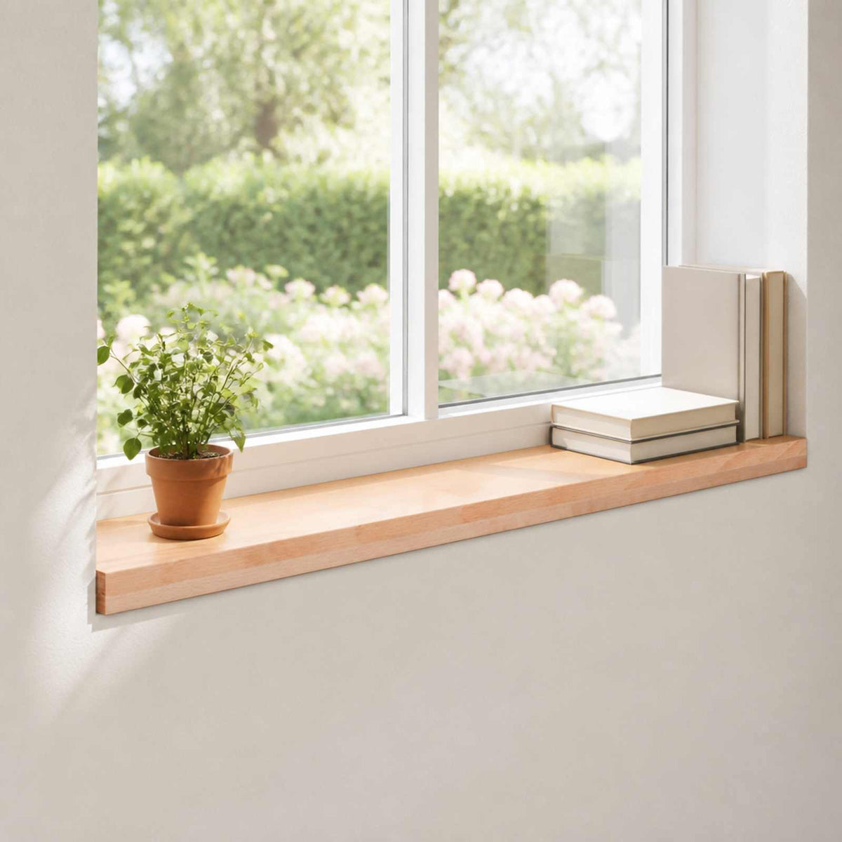 Window Sills 2 pcs Solid Beech Wood Depth 30 cm Natural 70 cm