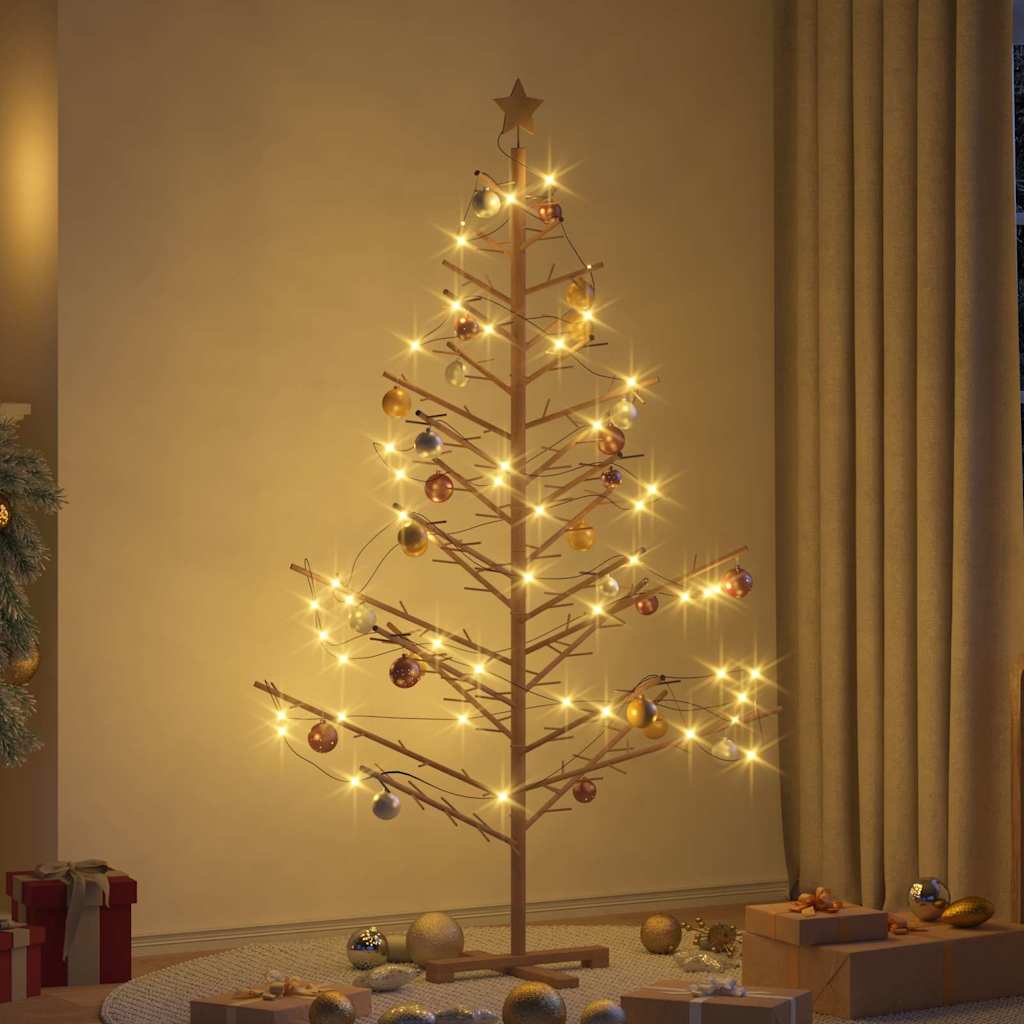 Wooden Christmas Tree KOTKA Bamboo and Solid Pine Wood Brown 180 cm