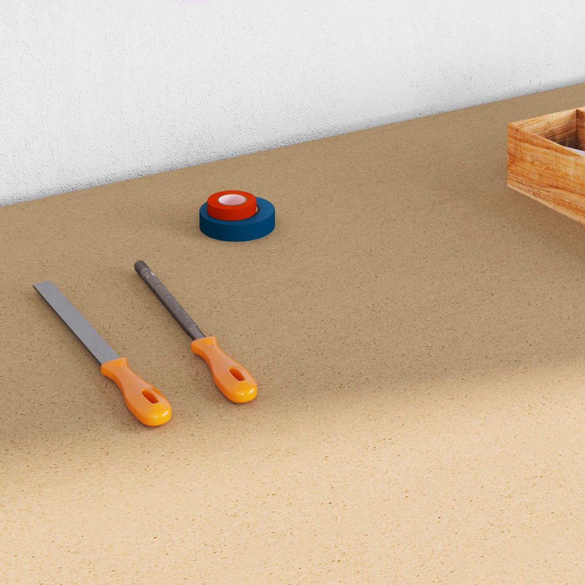 Workbench Black Engineered Wood Metal