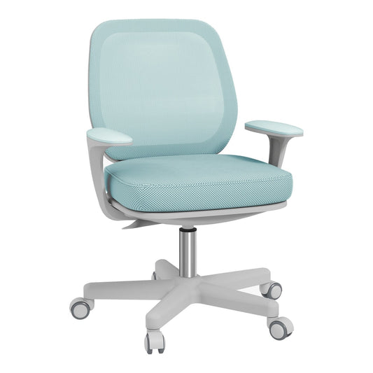 Vinsetto 44-56cm Mesh Back Office Chair in light green with a mesh back and padded seat