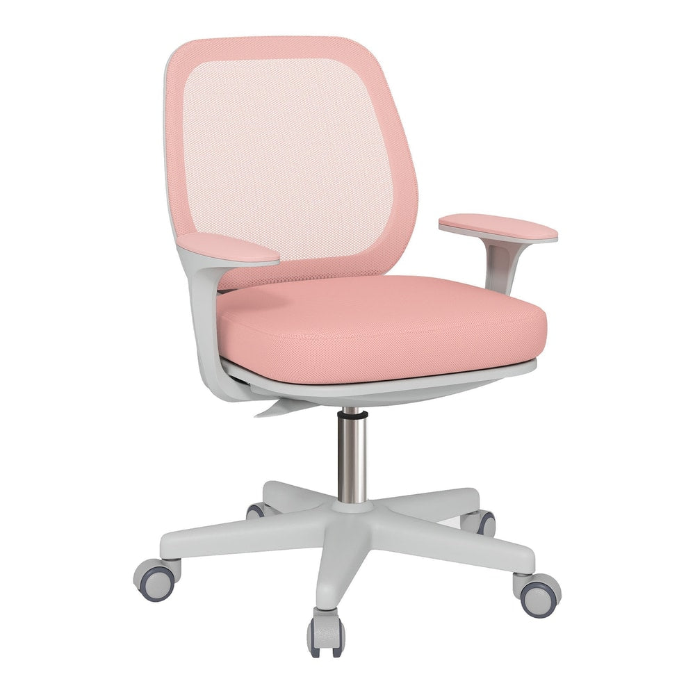 Vinsetto 44-56cm Mesh Back Office Chair in pink, a comfortable and stylish seating option for any workspace