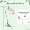 Vintage Nightstand Lamp with Lily of the Valley Acrylic Lampshade-Green