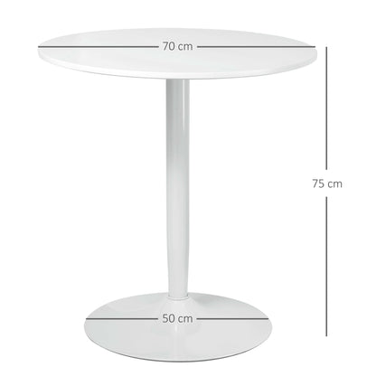 HOMCOM 75H x a70cm Two-Person Minimalistic Dining Table - White