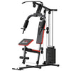 HOMCOM Multigym Station, with 66KG Weight Stack, for Strength Training, Black