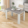 HOMCOM Dining Table for 4-6 People, Kitchen Table with Wood Effect for Dining Room, Grey