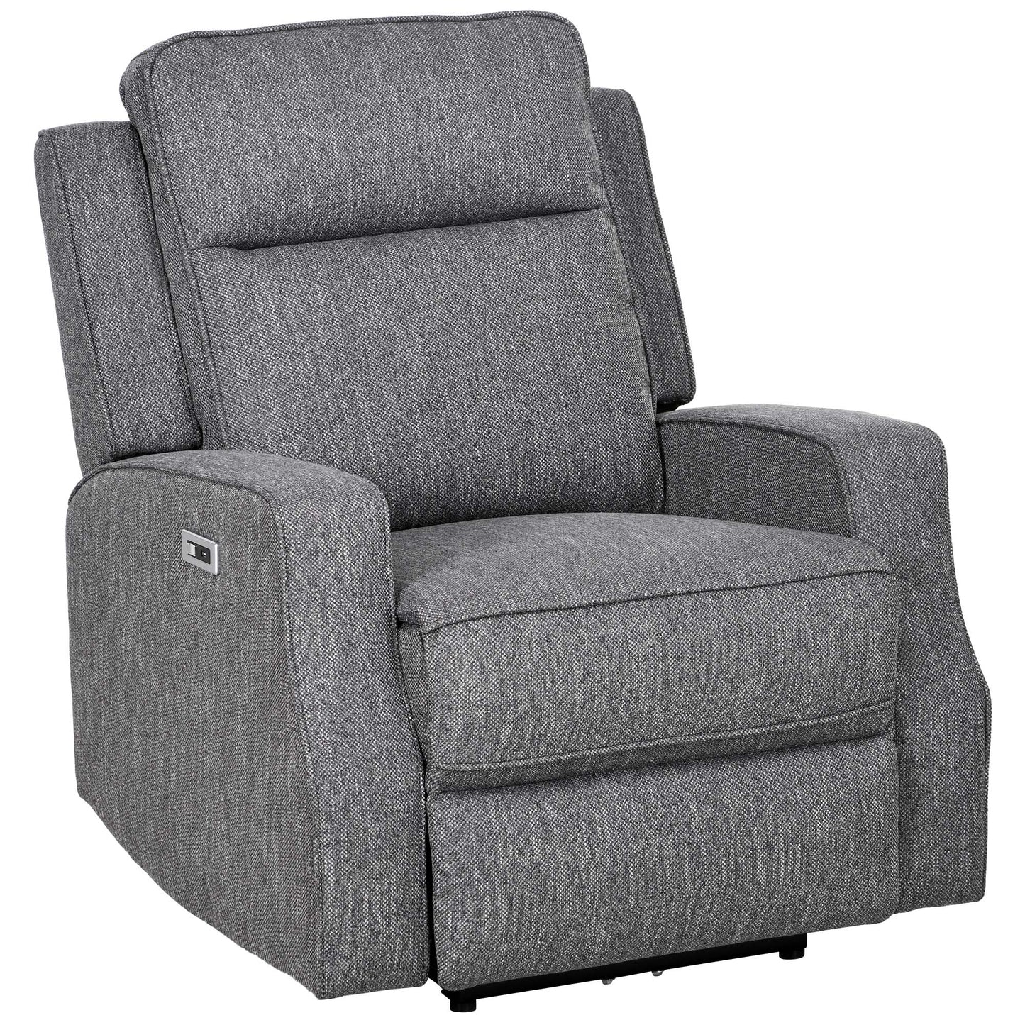 HOMCOM 150  Electric Reclining Chair, with USB port and Footrest - Charcoal Grey