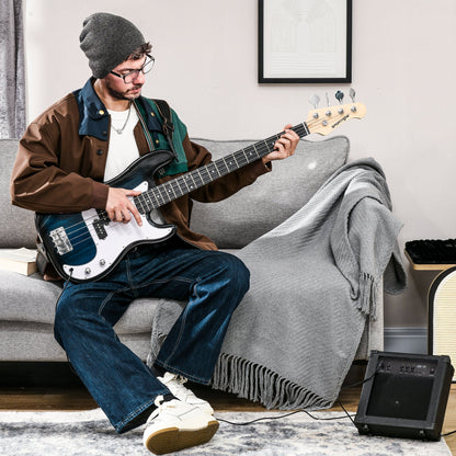 SPORTNOW 4 String Full Size Electric Bass Guitar for Beginners