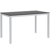 Outsunny Garden Table for 4-6, 120 x 70 cm Outdoor Dining Table with Rust-Resistant Aluminium Frame, Easy Maintenance Slatted Top, for Patio, Terrace, Balcony, Black
