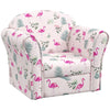 AIYAPLAY Kids Armchair with Flamingo Design, Wooden Frame, for Bedroom, Playroom, Kids Room - Pink