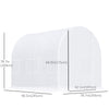 Outsunny 2.5 x 2 x 2 m Polytunnel Greenhouse, Walk-in Green House for Garden with Mesh Windows, Galvanised Steel Frame, White