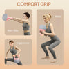 SPORTNOW 8KG Soft Kettlebell, Kettlebell with Non-Slip Handle for Home Gym, Weight Lifting, Strength Training, Pink/Grey