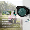 Outsunny Retractable Hose Reel Wall Mounted, 30+2m Garden Hose Pipe Reel with Lock, Auto Rewind, 7 in 1 Spray Nozzle, Includes Wall Fixings, 180Â° Swivel, Outdoor Watering, 59 x 23 x 42 cm, Green
