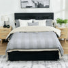HOMCOM Double Ottoman Bed Frame, with Front Drawer - Black